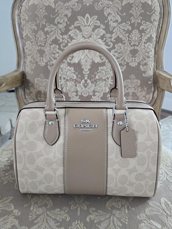 Coach Handbags - Coach Rowan Satchel Model CW376 Sand/Taupe Zip Top. NWT.